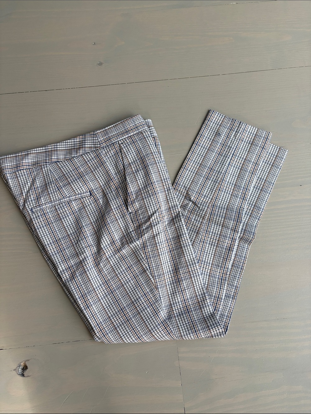 Women’s NWPT  Plaid Dress Pants - Blue and Brown